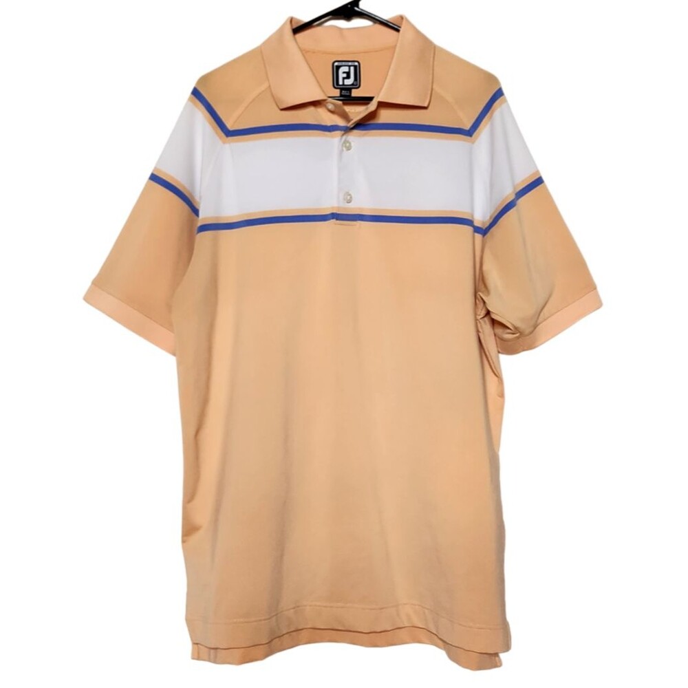 FootJoy Mens L Golf Polo Shirt Athletic Fit Stretch Short Sleeve Grandezza